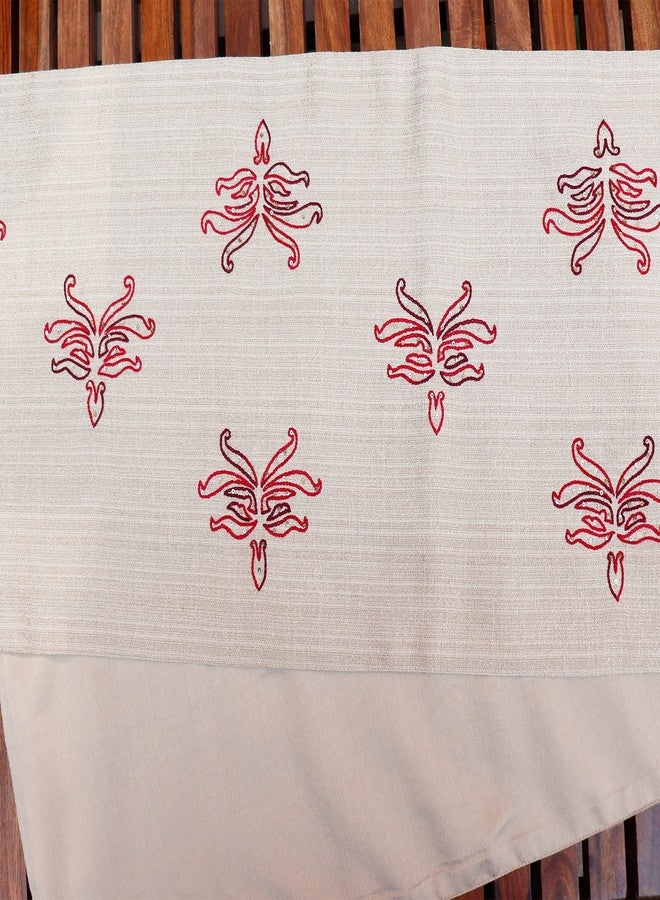 Zeba World Floral Embroidered Gold Enhanced Decor 6 Seater Table Runner Cloth , Table Runner for Living Room, Dining Table Runner(Size : 12" X 84" ; 30 Cms X 213 Cms) - Image 5