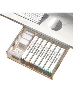 SPARK IT HOME Under Desk Drawer Organizer, Self-Adhesive Attachable, Slideout, Undermount Desk Storage Shelf Drawer, Oraganizer for Office Supplies, White, Bedroom/School/Kitchen/Classroom  - Image 2