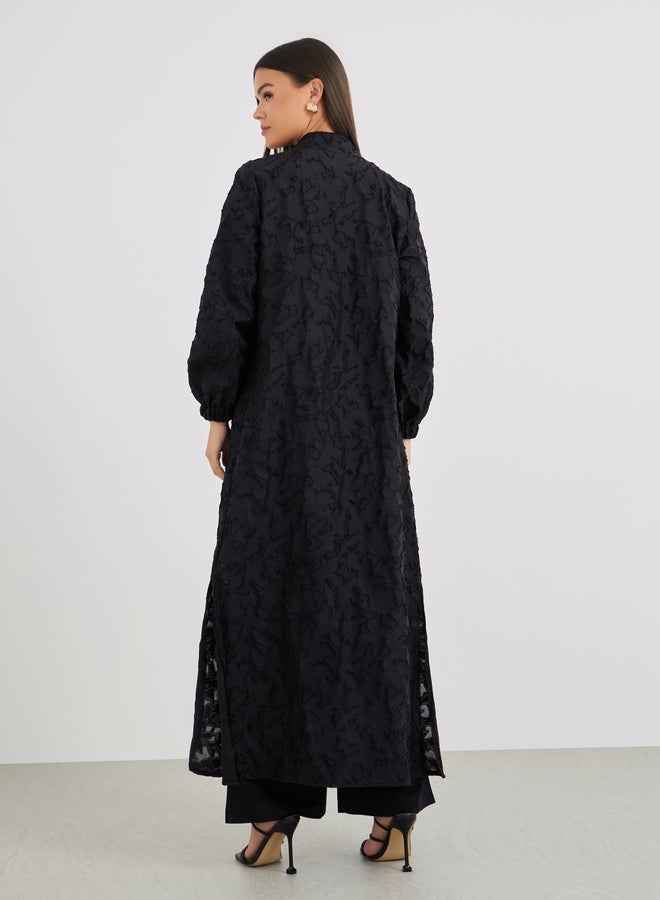 Styli Styli Embroidered Regular Fit Maxi Kimono  - Image 4