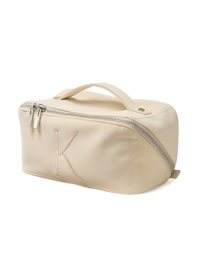 EACHY Personalized Makeup Bag, Travel Cosmetic Bags for Women with Zipper & Handle, Christmas or Birthday Gift for Mom, Wife and Friends - Image 1