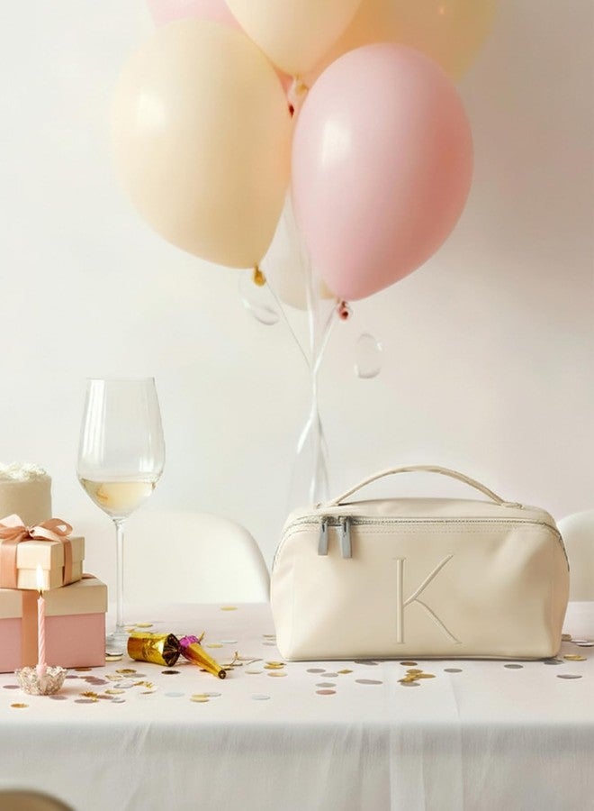 EACHY Personalized Makeup Bag, Travel Cosmetic Bags for Women with Zipper & Handle, Christmas or Birthday Gift for Mom, Wife and Friends - Image 2