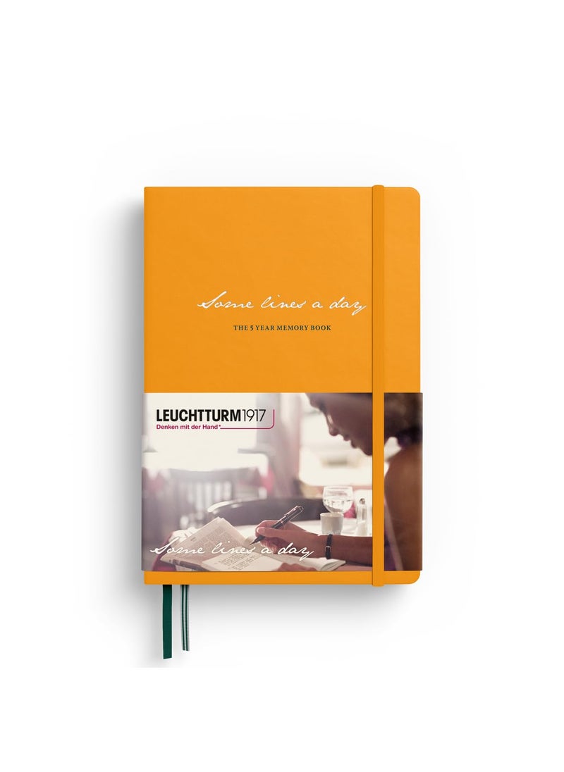 LEUCHTTURM1917 - LEUCHTTURM1917  Some Lines A Day  5 Year Memory Notebook  Hardcover Journal 366 Pages for 5 Years of Entries Rising Sun - Image 1