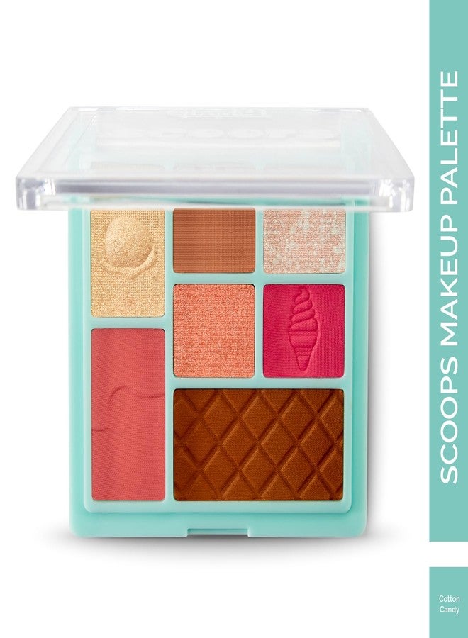 Glam 21 Glam21 Scoop Makeup Palette | Face Palette With Eyeshadow, Blusher, Contour and Highlighter | Mix of Mattes & Shimmers | Highly Pigmented | Travel-Friendly | All-in-One Kit |Cotton Candy|15gm - Image 2
