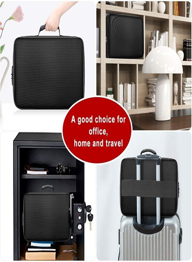 GRILAX Multipurpose Travel File Organiser Waterproof Document Storage Bag with Lock Important documents Organizer Bag Certificates Passport,Home,Office Multilayer Document Organizer Bag (Black) - Image 5