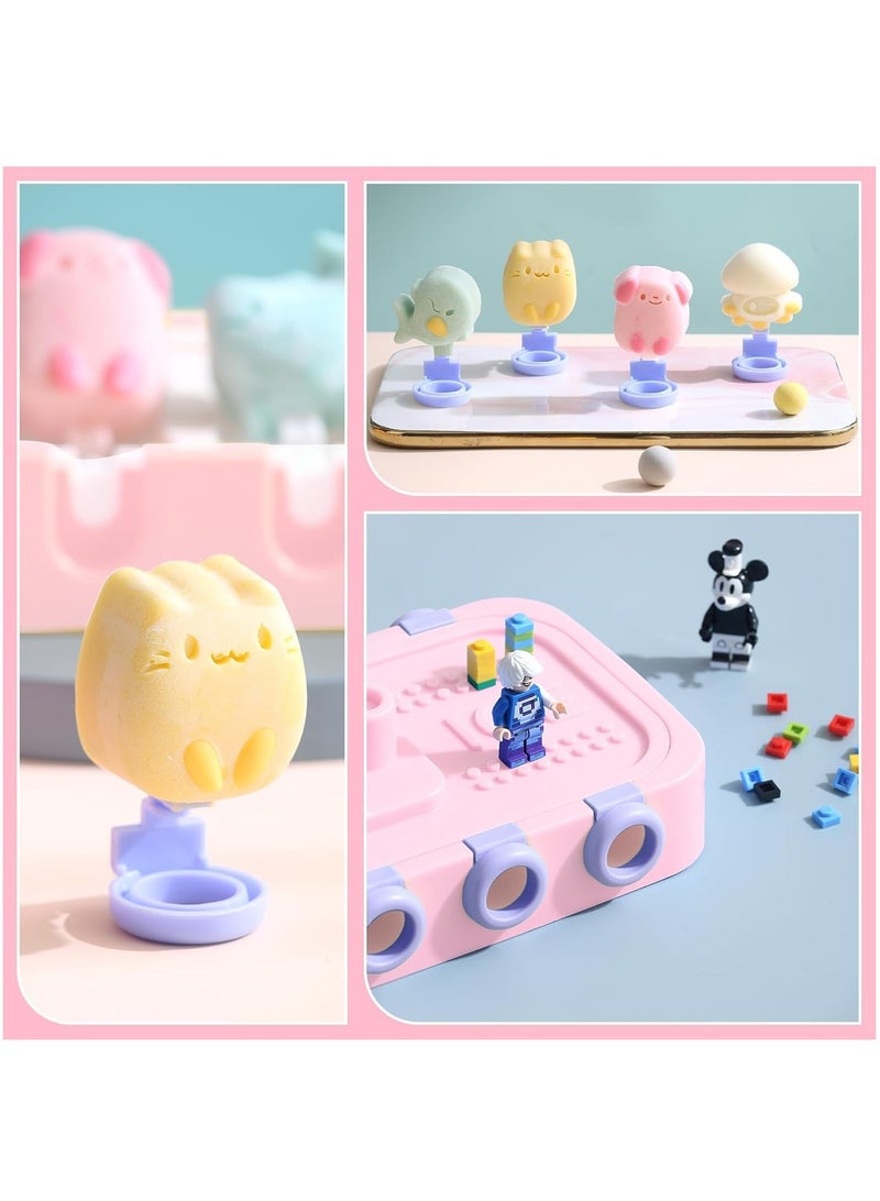 Excefore Baby Ice Lolly Moulds, Silicone Ice Lolly Moulds with Sticks, 6 Piece Mini Ice Lolly Moulds BPA Free, Cute Animal Ice Cream Moulds for Baby & Kids, Reusable & Easy to Release - Image 3