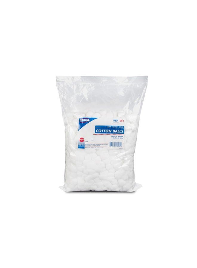 dukal 802 Cotton Balls, Non Sterile, Large (Pack of 2000) - Image 1
