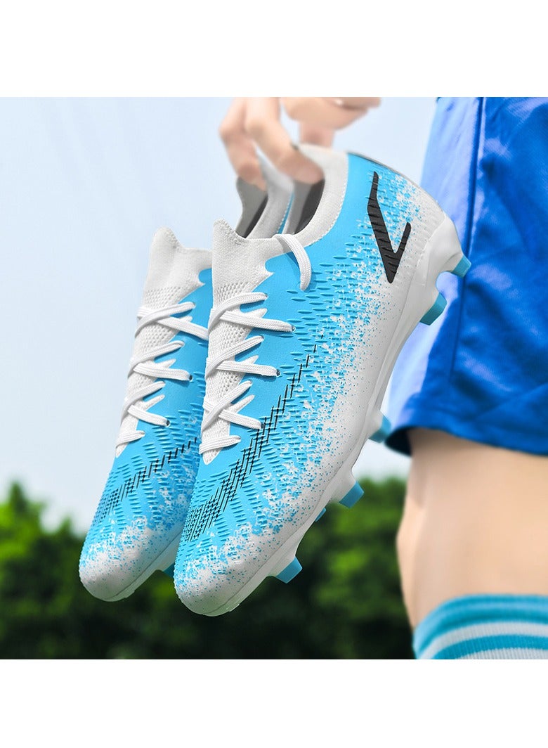 general High Top Soccer Boots Men's and Women's Soccer Boots - Boys Artificial Turf Spike Soccer Boots - Outdoor Training High Top Soccer Soccer Boots Competition Training Shoes Breathable Sneakers - Image 1