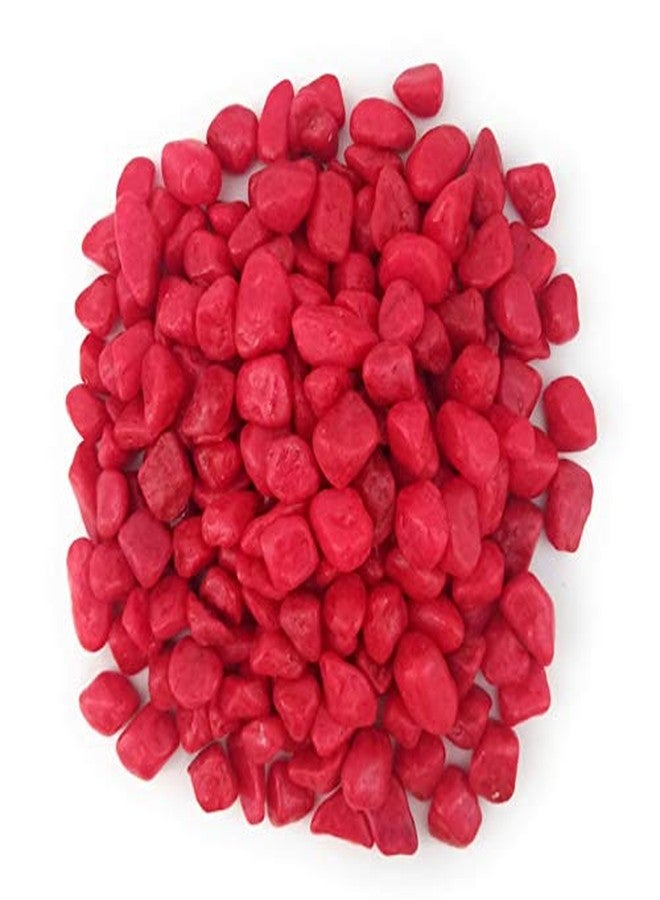 Ercole® Polished Colored Stone Marble Pebbles for Home Garden Aquarium Outdoor Decoration (Red, 2 Kg) - Image 2