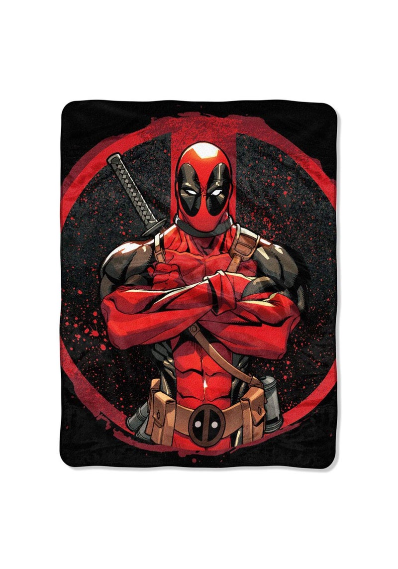 Marvel Tough Guy 46 x 60 Deadpool Micro Raschel Throw Blanket