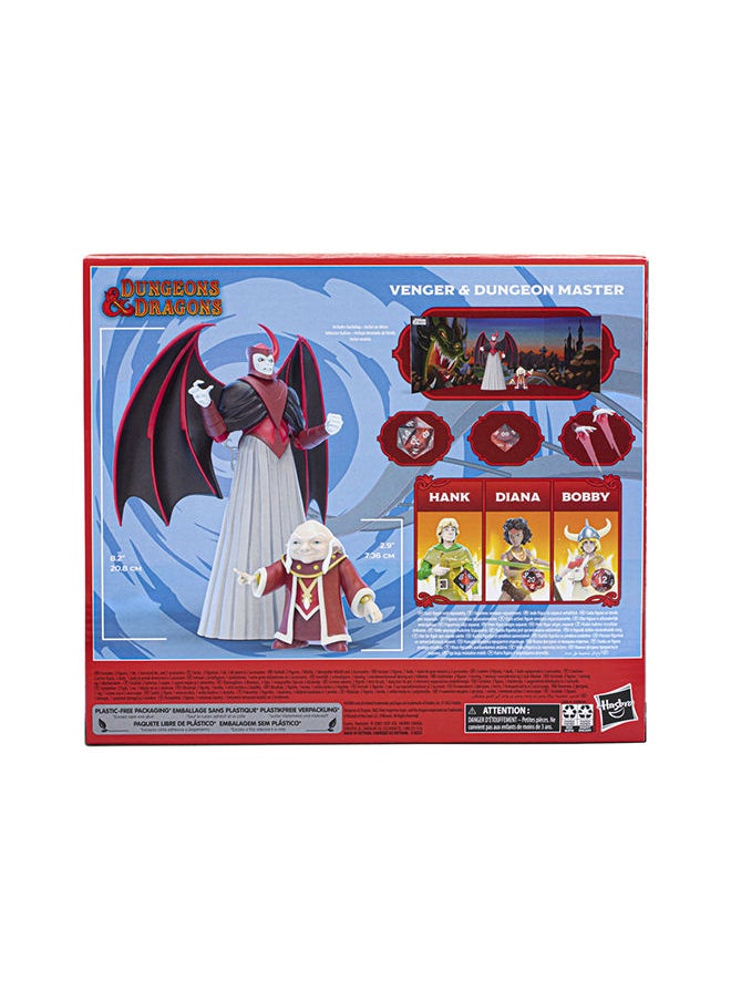 Dungeons & Dragons - Dungeons & Dragons Cartoon Classics  6-Inch-Scale Dungeon Master & Venger 2-Pack Action Figures D&D 80S Cartoon Includes 2 Roleplay Dice From Exclusive D&D Dice Set - Image 1