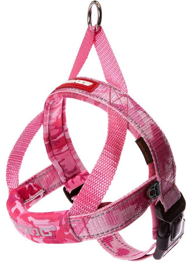 إيزي دوج حزام الكلب سريع التركيب من إيزي دوج - حزام بدون شد للتدريب والمشي اليومي والتحكم السهل - مقاس قابل للتعديل، عاكس، ومبطن (متوسط، وردي مموه) - Image 1