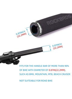 Rockbros Rock Bros Bike Grips Foam Single Lock On Bicycle Handle Bar Soft Comfortable Nonslip Bike Handle Grips For Bmx Mountain Mtb Beach Cruiser Scooter  - Image 5