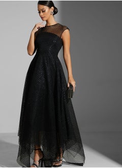 Namshi x Zena Louay High Neck Lace Gown  - Image 5