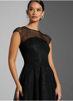 Namshi x Zena Louay High Neck Lace Gown  - Image 3