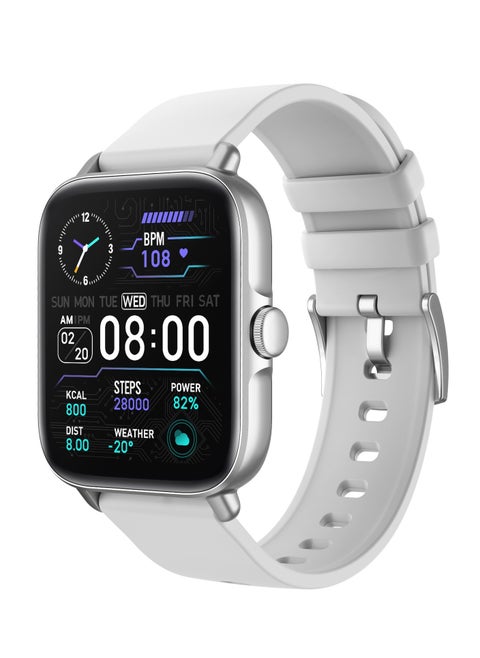 Smart Watch, 1.7" Large HD Display Fitness Tracker Watch, Ip67 Waterproof Long Battery Life Smart Wrist Watch, Heart Rate Sleep Monitor Health Monitor Watch with 28 Sports Mode, (Silver Gray)