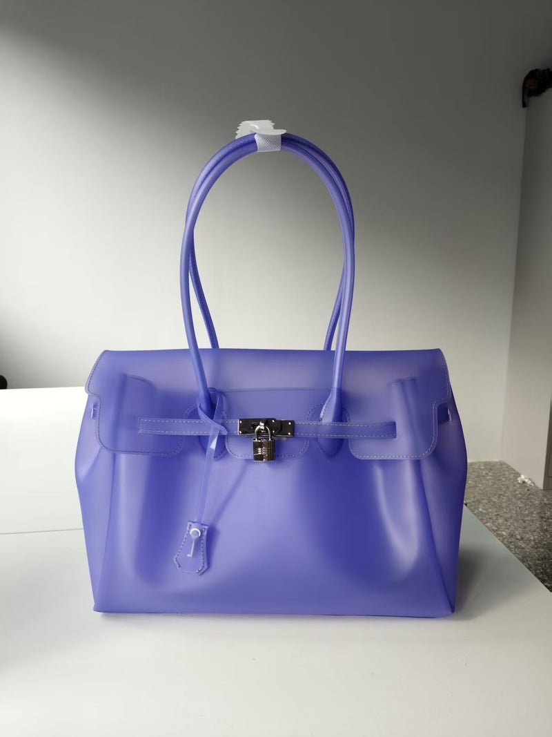 TPU Transparent Jelly Handbag - Clear Birkin Style - 1.0 Thickness