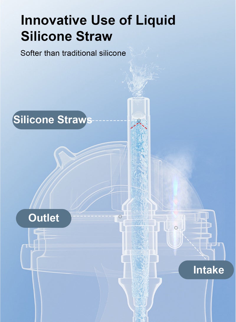 روعة زجاجة شرب تريتان للأطفال خالية من مادة BPA مع مقابض قابلة للإزالة ومضادة للتسرب ومضادة للكسر وزجاجة مياه للأطفال الصغار سهلة الإمساك وكوب ماصة للأطفال الرضع باللون الوردي 300 مل - Image 4