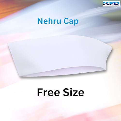 Kaku Fancy Dresses Polyester Nehru Cap White For Boys & Girls Independence Day/Republic Day Nehruji Cap - Pack Of 10 - Image 3