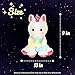 Hopearl LED Plush Unicorn Lighting Up Stuffed Animal Floppy Night Lights Glow in The Dark Birthday Festival for Kids Toddler Girls White 13 - Image 4