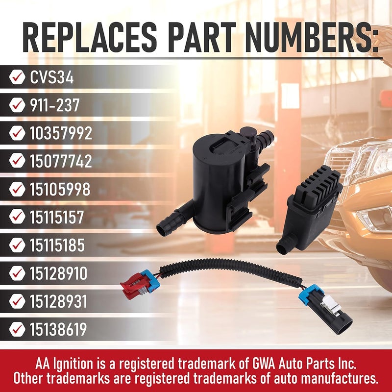 AA Ignition Vapor Canister Purge Valve Solenoid for Chevrolet and GMC Vehicles (2004-2010) - Image 3