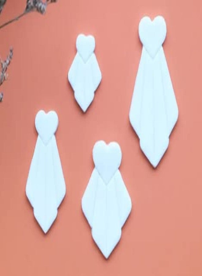 A1 3D Prints مجموعة أدوات تشكيل الصلصال البوليمري ثلاثية الأبعاد A1، قواطع/أدوات تشكيل الصلصال البوليمري على شكل ربطة عنق على شكل قلب، مجموعة من 4 قطع - Image 3