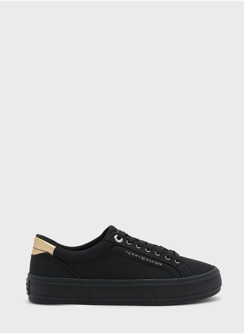 TOMMY HILFIGER - Essential Vulc Canvas Low Top Sneakers - Image 1