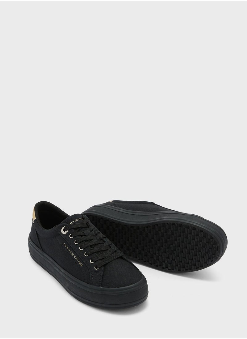 TOMMY HILFIGER - Essential Vulc Canvas Low Top Sneakers - Image 1