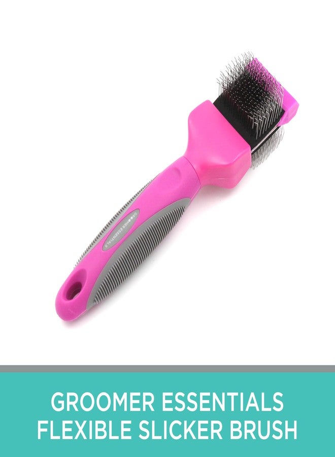 Groomer Essentials Flexible Slicker Brush - Single/Medium Firm - Image 2