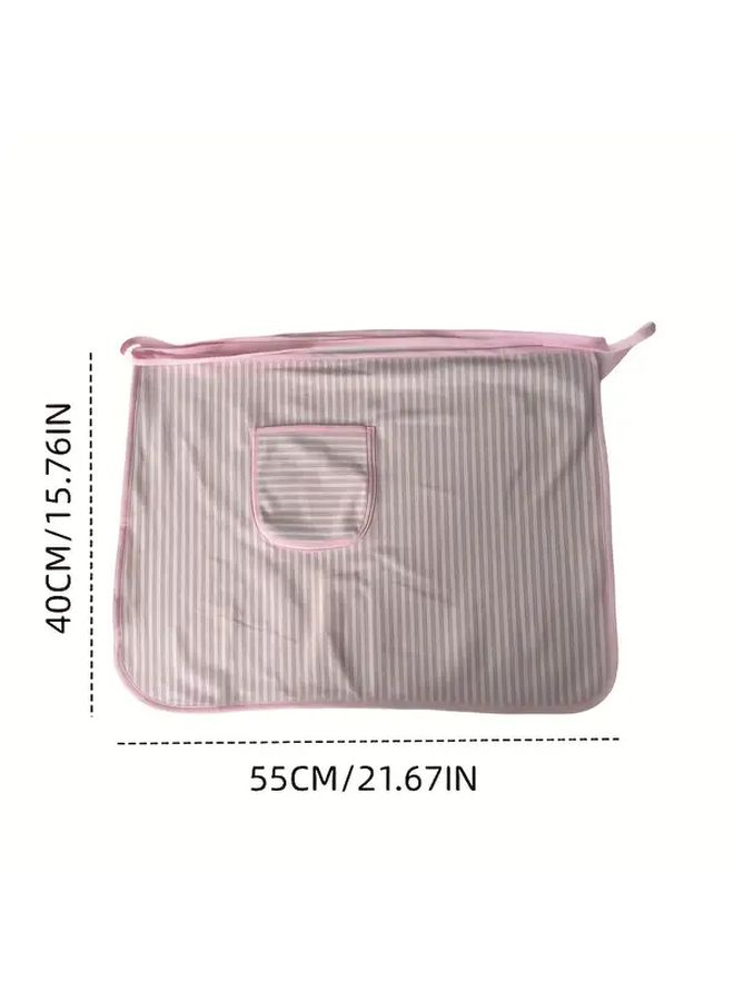 Korean Style Half Length Towel Apron Yellow Adjustable Neck Striped Polyester Kitchen Apron For Baking Cafe And Floral Arrangements - Image 3
