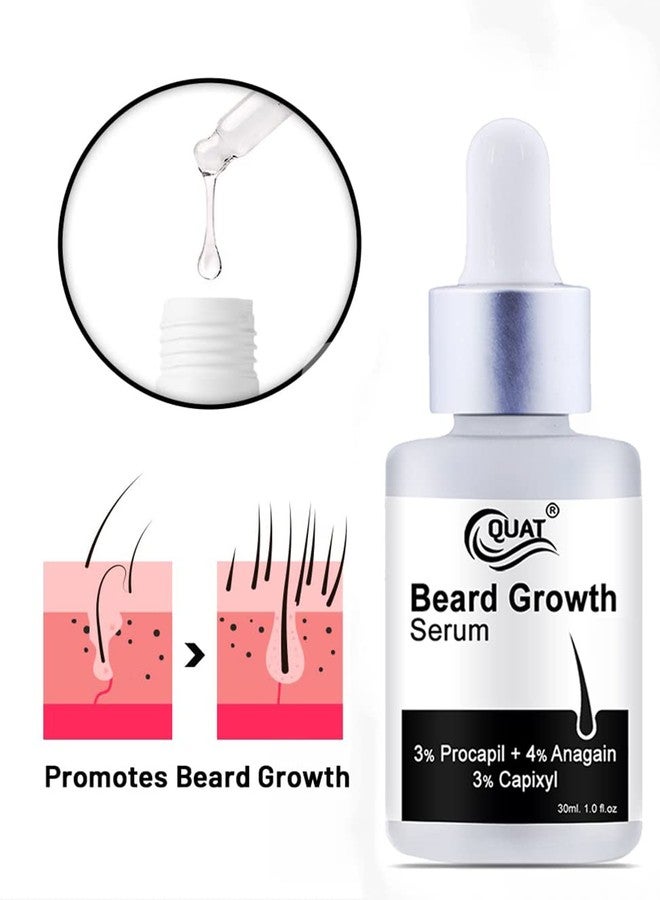 Quat Beard hair Growth Serum for Men, with 3% Procapil+4% Anagain+3% Capixyl - 30ml - Image 3