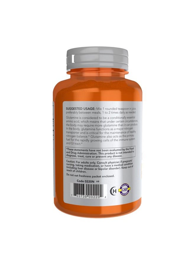 Now Foods - L-Glutamine Powder Pure Free Form (170 G) 750 Mg. 6 Oz. - Image 2
