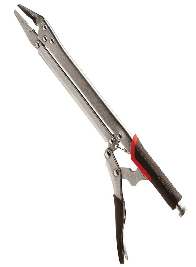 Electriduct 15" Long Neck Extended Reach Straight Jaw Locking Pliers with Non-Slip Handle - Image 1
