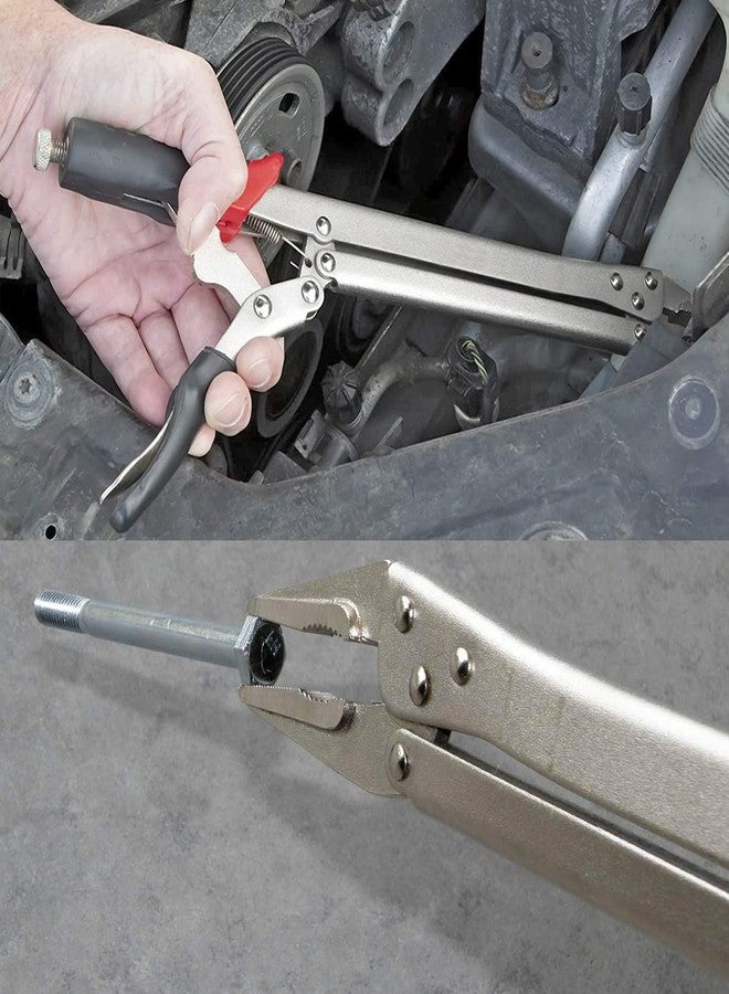 Electriduct 15" Long Neck Extended Reach Straight Jaw Locking Pliers with Non-Slip Handle - Image 3