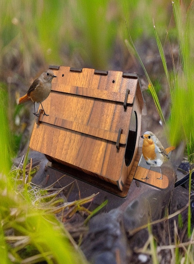 TULAY Wooden Bird Nest | Hanging Bird House for Balcony, Window and Garden | Small Birds Sparrow, Finches Handmade Bird Friendly Hanging for Home Decor & Garden - Image 1