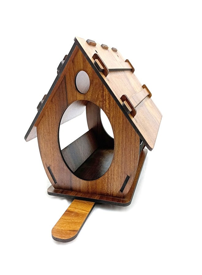 TULAY Wooden Bird Nest | Hanging Bird House for Balcony, Window and Garden | Small Birds Sparrow, Finches Handmade Bird Friendly Hanging for Home Decor & Garden - Image 5