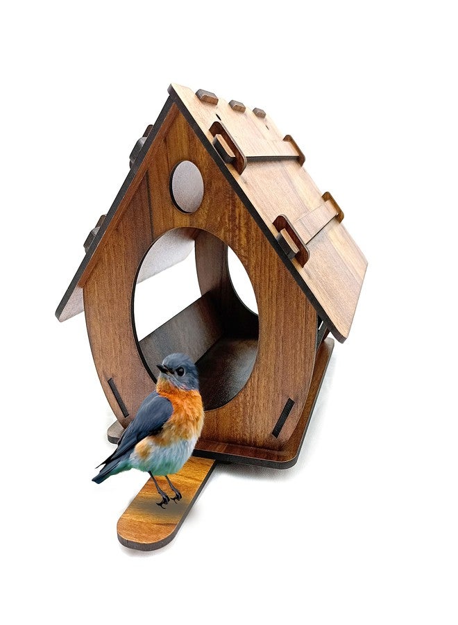 TULAY Wooden Bird Nest | Hanging Bird House for Balcony, Window and Garden | Small Birds Sparrow, Finches Handmade Bird Friendly Hanging for Home Decor & Garden - Image 4
