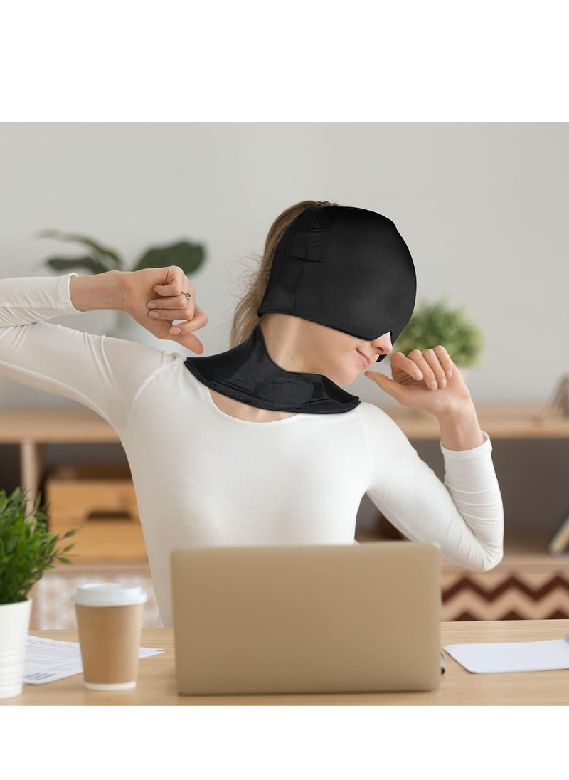 SYOSI - Neck Ice Pack Wrap Gel Reusable Packs for Pain Relief, Cervical Cold Compress Sports Injuries, Swelling, Office Pressure and Surgery Recovery (Black) - Image 1