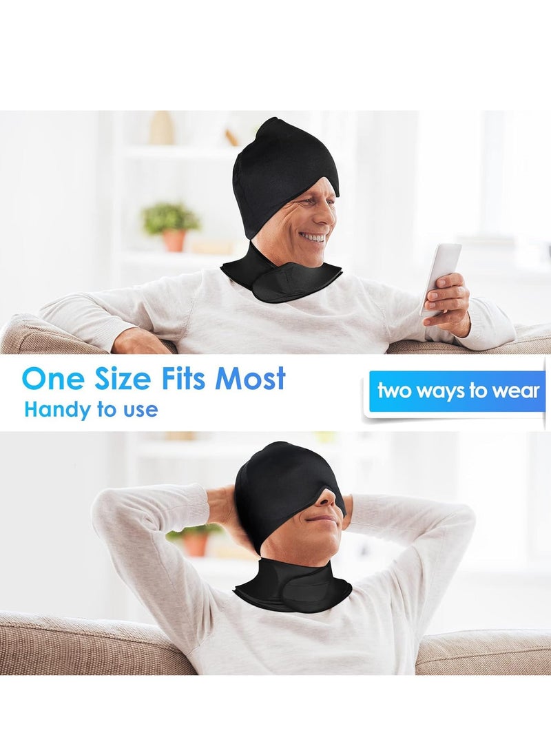 SYOSI - Neck Ice Pack Wrap Gel Reusable Packs for Pain Relief, Cervical Cold Compress Sports Injuries, Swelling, Office Pressure and Surgery Recovery (Black) - Image 1