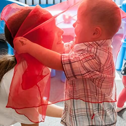 AIVIAI Juggling Scarves for Kids Play 24 Pcs Dance Music Scarfs Colorful Silk Actives Scarves Rhythm Band Scarves for Toddlers Children Movement(6 Colors) - Image 4