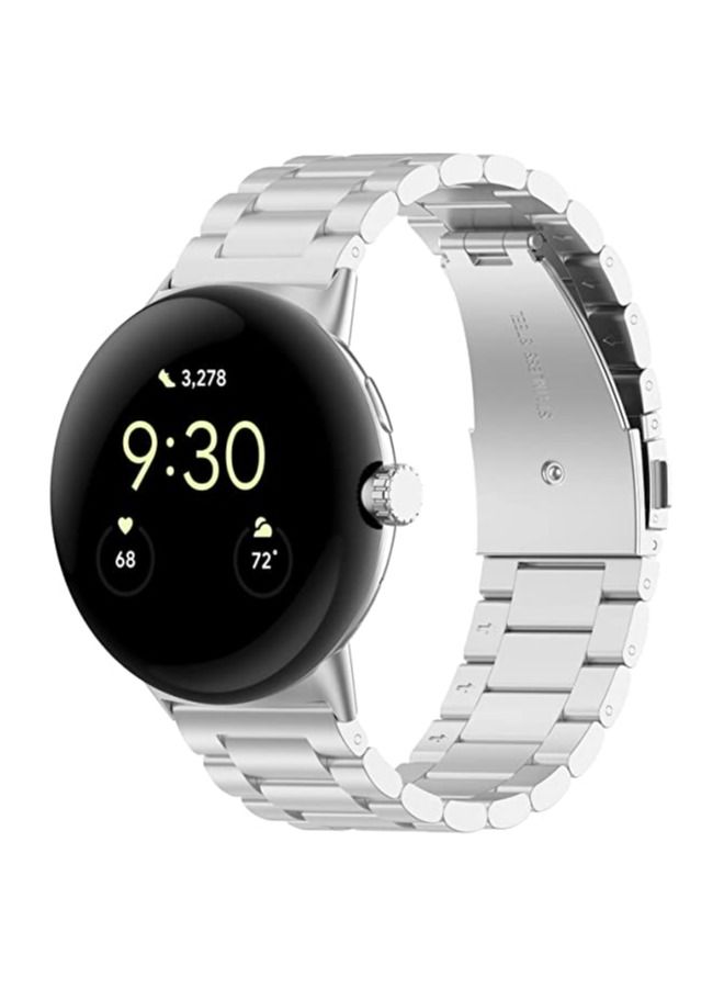 Replacement Bands Compatible with Google Pixel Watch Silver - Image 1