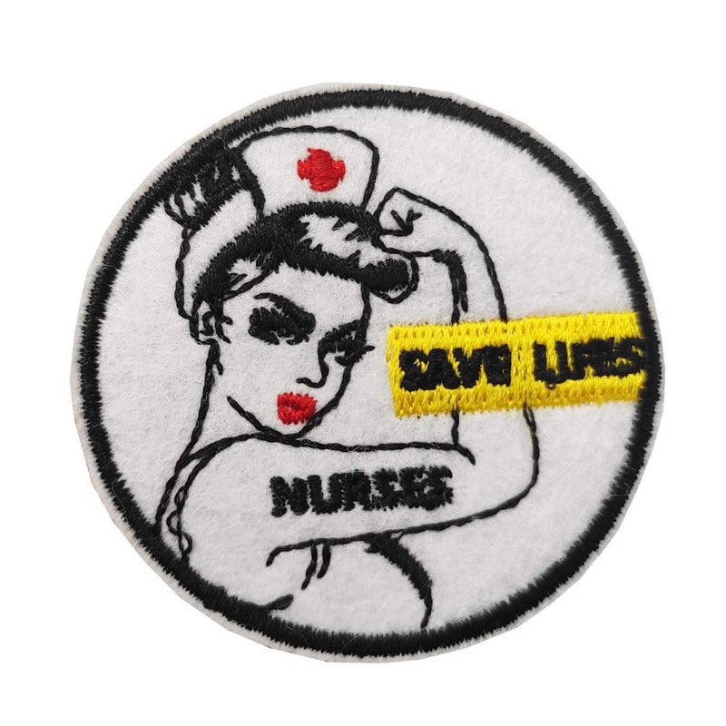 Cute-Patch CutePatch Nurses Save Lifes Embroidered Iron on Patch Nurse Gifts 