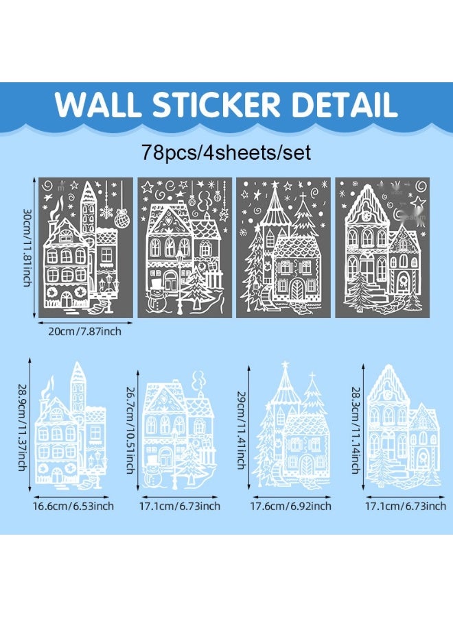 نيبمينينت زينة نافذة زجاجية بيضاء لعيد الميلاد