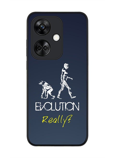 Rugged Black Edge case for OnePlus Nord CE3 Custom Slim fit Flexible Anti Drop Thin Phone Case Cover - Evolution, Really (Grey)