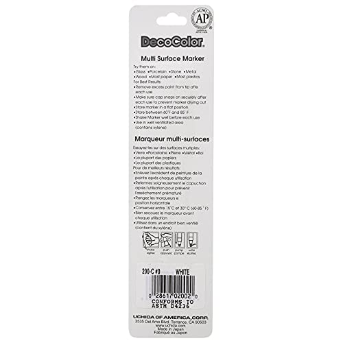 Marvy Uchida Uchida 200-C-0 Marvy Deco Color Fine Point Paint Marker, White - Image 4