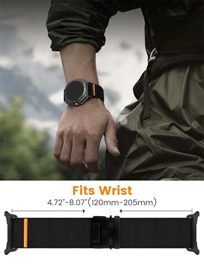 Elastic Band Compatible With Samsung Galaxy Watch Ultra 47mm/Ultra 2 (2024/2025) Bands, Soft Stretchy Nylon Sport Adjustable Strap For Samsung Ultra Watch Band Men - Upgrade Parachute-Style Buckle For Men - Image 5