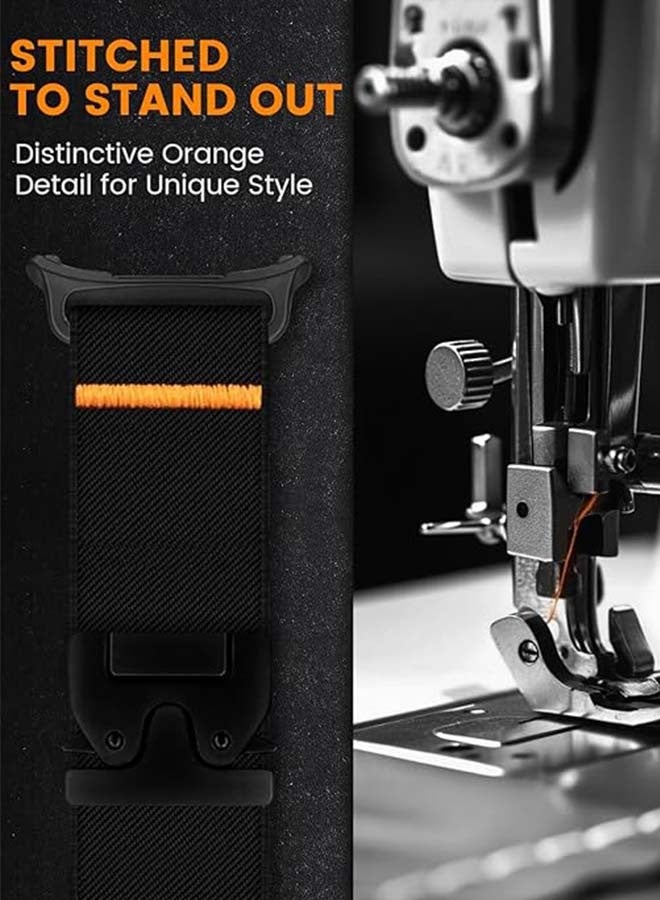 Elastic Band Compatible With Samsung Galaxy Watch Ultra 47mm/Ultra 2 (2024/2025) Bands, Soft Stretchy Nylon Sport Adjustable Strap For Samsung Ultra Watch Band Men - Upgrade Parachute-Style Buckle For Men - Image 4