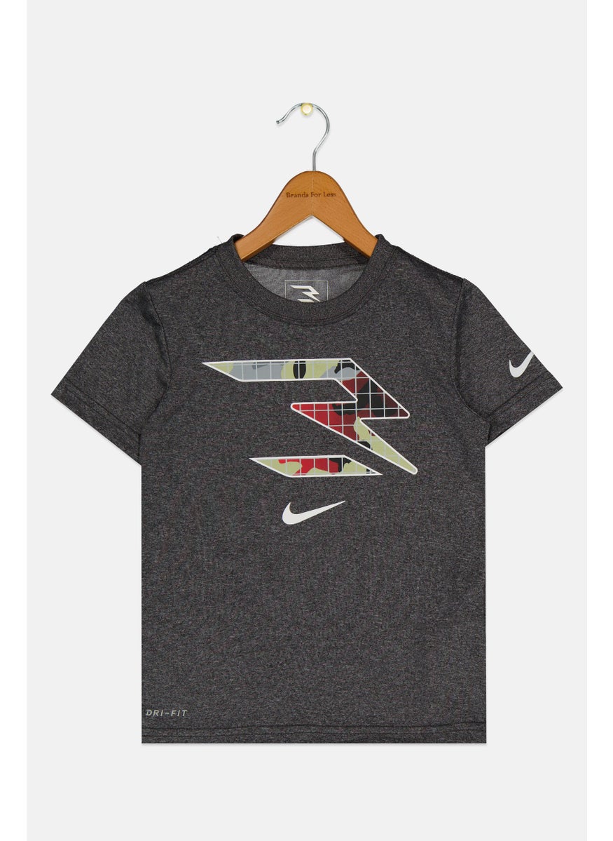 Nike 3Brand by Russell Wilson - Toddler  Boy Sportswear Fit Short Sleeves Outdoor T-Shirt, Dark Grey - Image 1