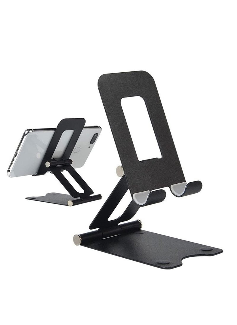 TYCOM TyCom Cell Phone Stand, Adjustable Phone Stand for Desk, Foldable Tablet Stand Holder for iPhone 12 Pro Max / 12 Mini / 11 SE X XS Samsung Galaxy S20+ S20 S10+ S10 iPad Pro/Air/Mini (Matel Double)  - Image 1