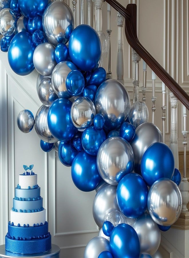 RUBFAC 135pcs Silver Balloons Different Sizes 18 12 10 5 Inch for Birthday Party Graduation Anniversary Wedding Decorations - Image 4