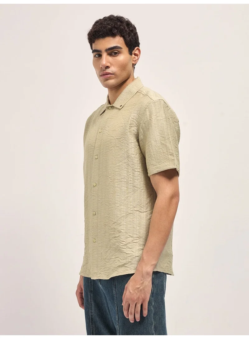 THE BEAR HOUSE  Men’s Shirt for Office, Casual & Party Wear | Comfortable Short Sleeve Shirt with Classic Collar, Button Closure & Versatile Stylish Loo for Men | Best Price UAE